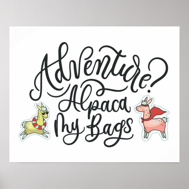 Poster Aventura? Alpaca My Bolsas (Frente)