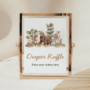 Poster Aventura Animais Da Floresta Aguarda Fralda Raffle