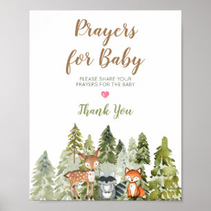 Poster Aventura animal veado Camper Prayers para Bebê Pos