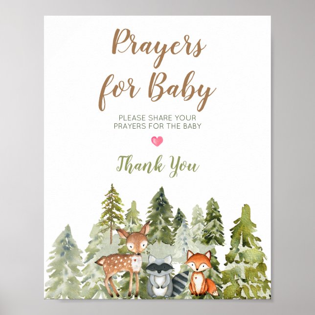 Poster Aventura animal veado Camper Prayers para Bebê Pos (Frente)