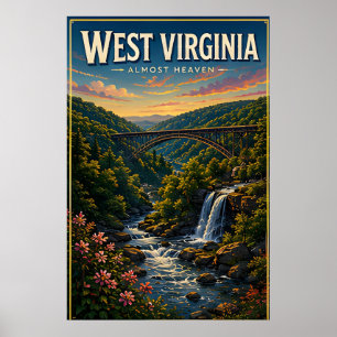 Poster Aventura Cênica dos Rios da Montanha da Virgínia O