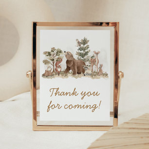 Poster Aventura de animais florestais Obrigado por vir