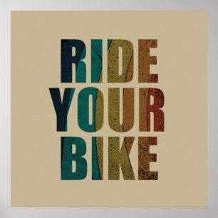 Poster aventura de bicicleta fora da montanha