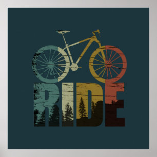 Poster aventura de bicicleta fora da montanha