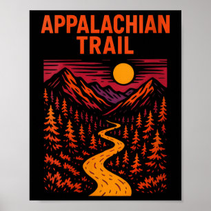 Poster Aventura de caminhada feminina no Appalachian Trai