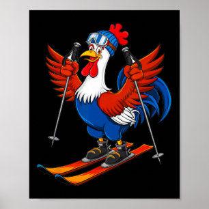 Poster Aventura de desenho animado do galo engraçado de e