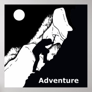 Poster aventura de escalada