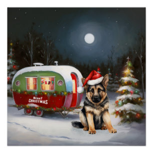 Pôster Aventura de Natal do Caravan, German shepherd de i