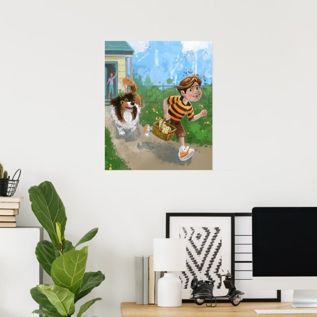 Poster Aventura de Sheldon e Davie (Escritório em casa)