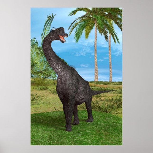 Poster Aventura na Selva do Dinossauro de Pescoço Longo (Frente)