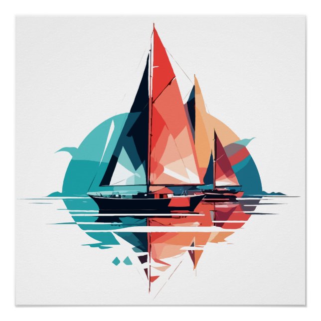 Pôster Aventura no Mar de Navegação Calma Tranquilo Ocean (Frente)