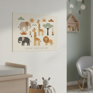 Poster Aventura Safari Divertida para Crianças ID1268