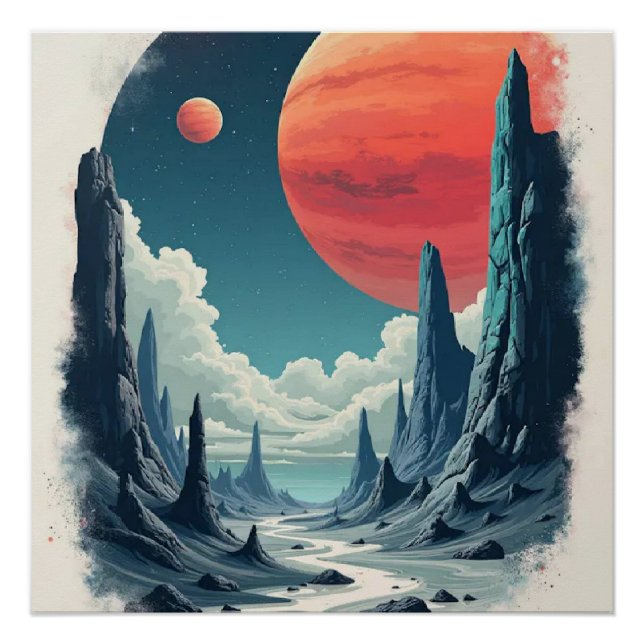 Pôster Aventura Universo: Engraçando Arte Espacial para o (Frente)