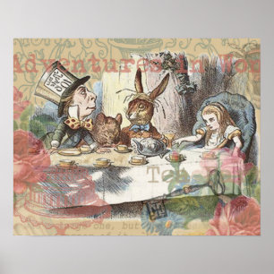 Poster Aventuras de Alice no Mundo das Maravilhas Festa d