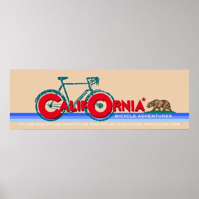 Poster Aventuras de bicicleta na Califórnia (Frente)