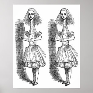 Pôster Aventuras Vintage Alice no País das Maravilhas por