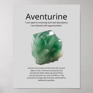 Poster Aventurina Cristal Significado