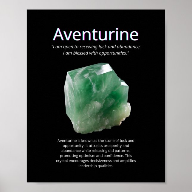 Poster Aventurina Crystal Stone Significa (Frente)