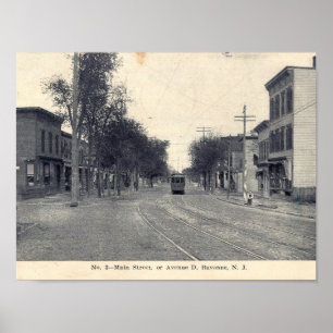 Poster Avenue D, Bayonne, NJ 1911 Vintage