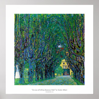 Poster Avenue in schloss kammer park art por Gustav Klimt