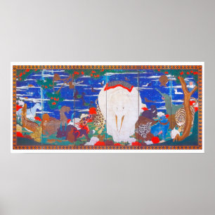 Poster Aves, Animais e Plantas Flores (Direita) Jacuchu