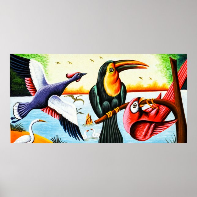 Pôster Aves de Arte rickshaw (Frente)