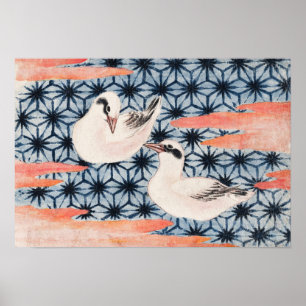 Poster Aves de Katsushika Hokusai