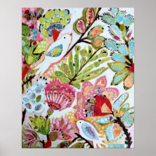 Poster Aves de papel II