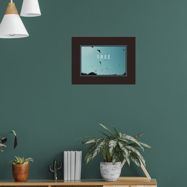 Poster Aves livres no céu (Sala de Estar 1)