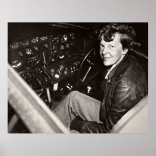 PÔSTER AVIAÇÃO AMELIA PIONEIRA EARHART -- 1937