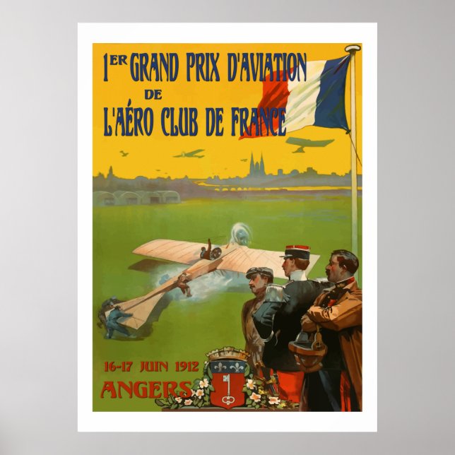 Poster Aviação Francesa (Anúncios antigos em francês rest (Frente)
