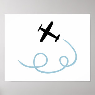 Poster Aviação plana