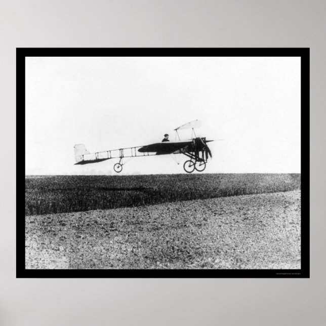 Poster Aviador Francês Louis Bleriot 1909 (Frente)