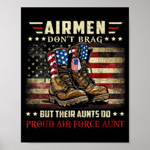 Poster Aviadores não se gabam orgulhosa tia força aérea f