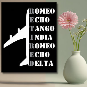 Poster Avião Aposentado Alfabeto Fonético Nato Aviação
