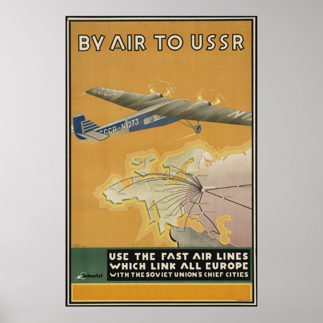 Pôster Avião da URSS (Frente)