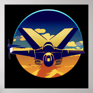 Poster Avião de Caça a Jato