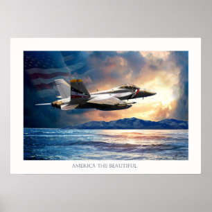 Poster Avião de combate do caçador de prémios F 18