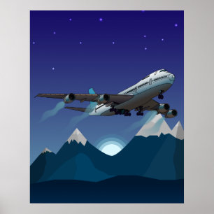 Poster Avião. Jumbo jet.