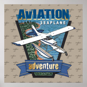 Poster Aviation Seaplane Adventure