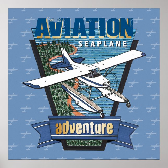 Poster Aviation Seaplane Adventure (Frente)