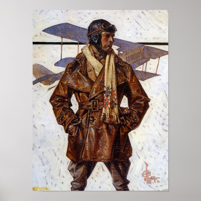 Poster Aviator, 1917, por Joseph Christian Leyendecker (Frente)