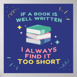 Poster Avid Reader I - Citação de Jane Austen