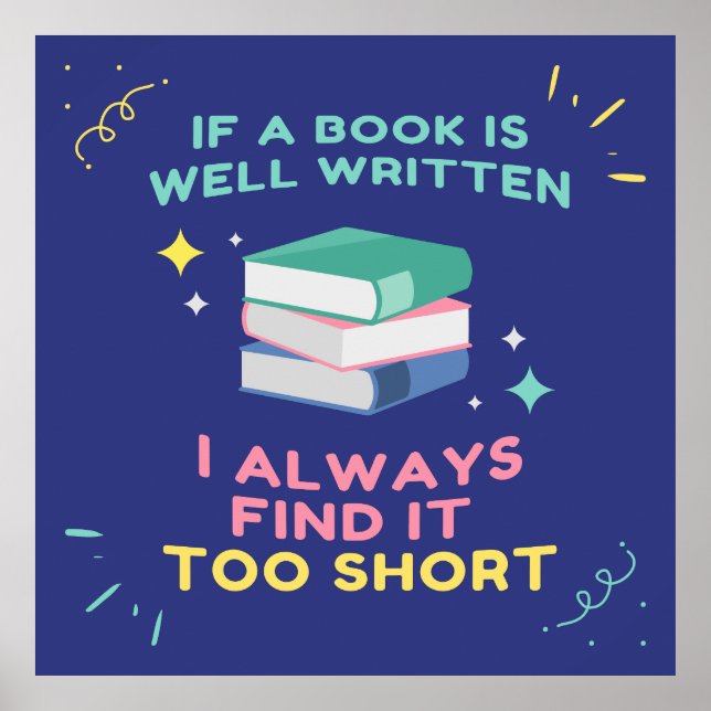 Poster Avid Reader I - Citação de Jane Austen (Frente)