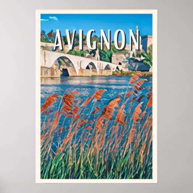 Poster Avignon Photo Vintage (Frente)