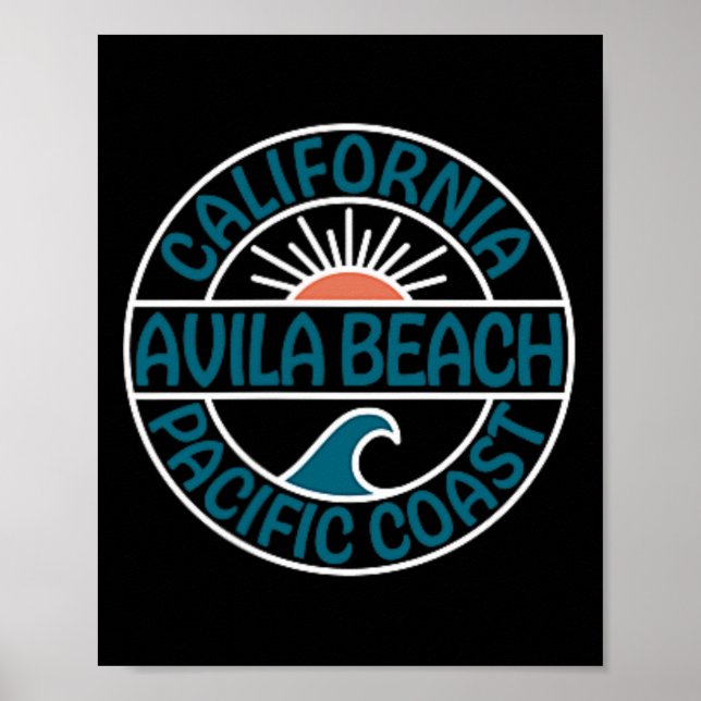 Poster Avila Beach California Frente E Trás (Frente)