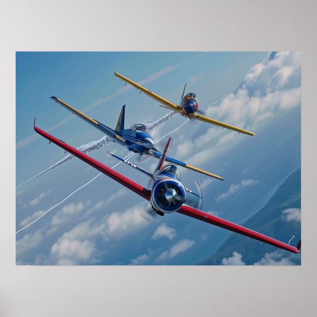 Poster Aviões Aerobáticos (Frente)
