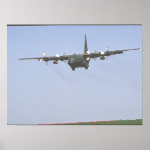 Poster Aviões approach_Military de C-130 Hercules