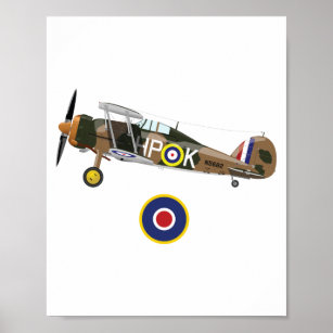 Poster Aviões britânicos da Segunda Guerra Mundial