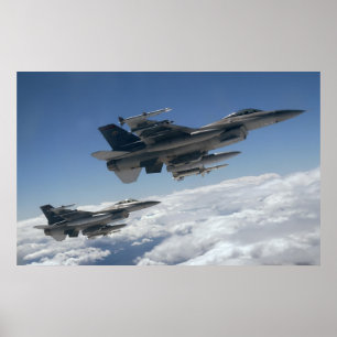 Poster Aviões de combate do falcão F-16
